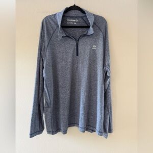 Wolverine Men's Blue Heather Performance Quarter-Zip Pullover Cell Phone Pocket